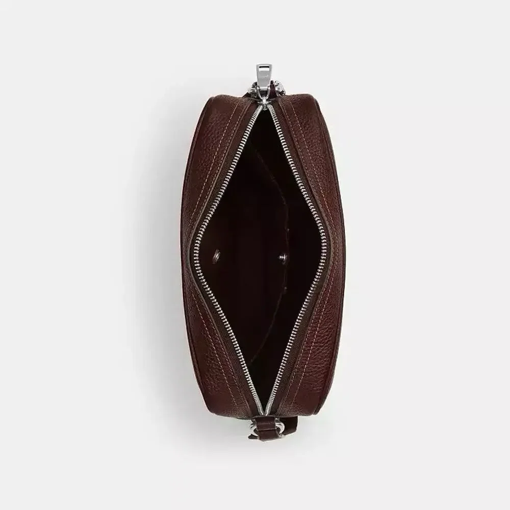 NWT Coach Colton Crossbody Bag 25 CES86 Silver/maple Refined pebble leather